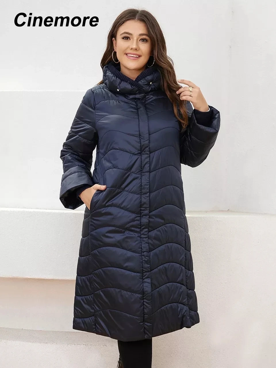 CinemoreWomensJacketCasualLoosePlusSizeParkaWomenCoatLong