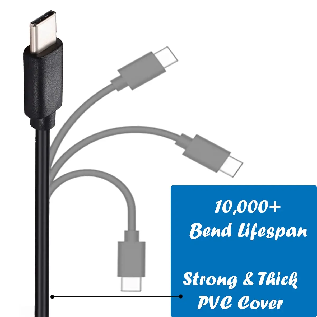 USB C Cabo De Carregamento Rápido 3A