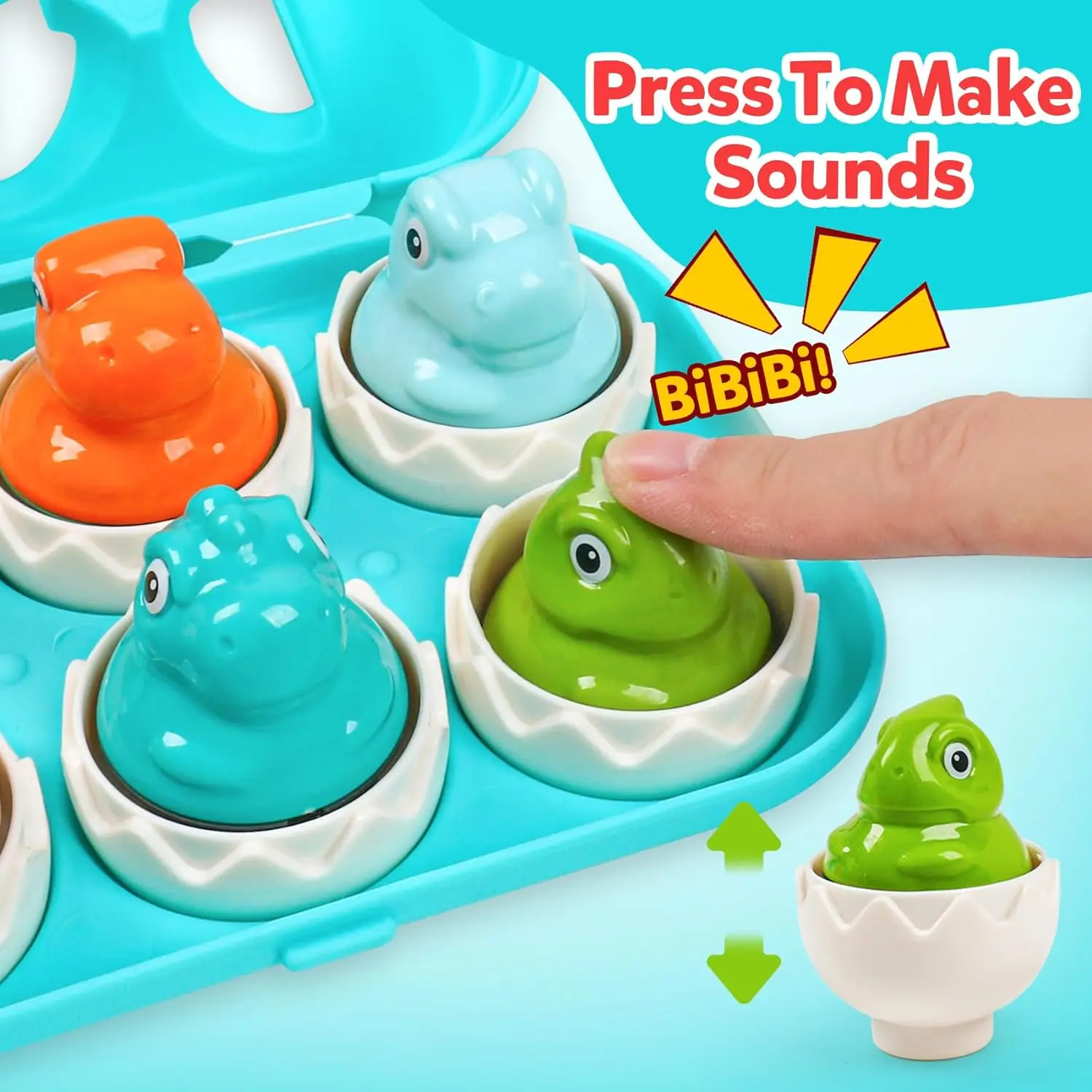 Montessori Matching Sorting Toys With Eggs Storage Box Smart Eggs Games Sorters Toy Educational Learning Game For Children Gifts 2