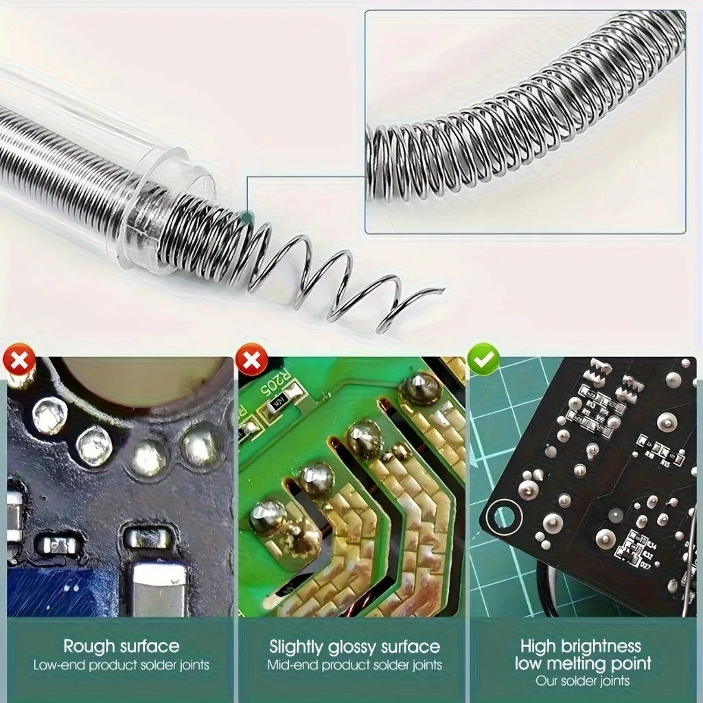 3Pcs 18g 로진 코어 솔더 와이어 저융점 부드러운 흐름 강력한 접합부 전기 수리용 플럭스 금속 질감