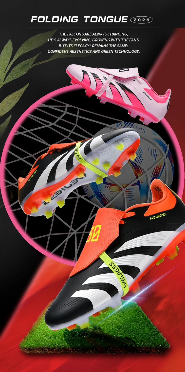 Description Picture 3 of itemNew Original Men Hight-quality Soccer Shoes Cleats Professional Top Quality Non-Slip Kids Football Boots Society Grass Training