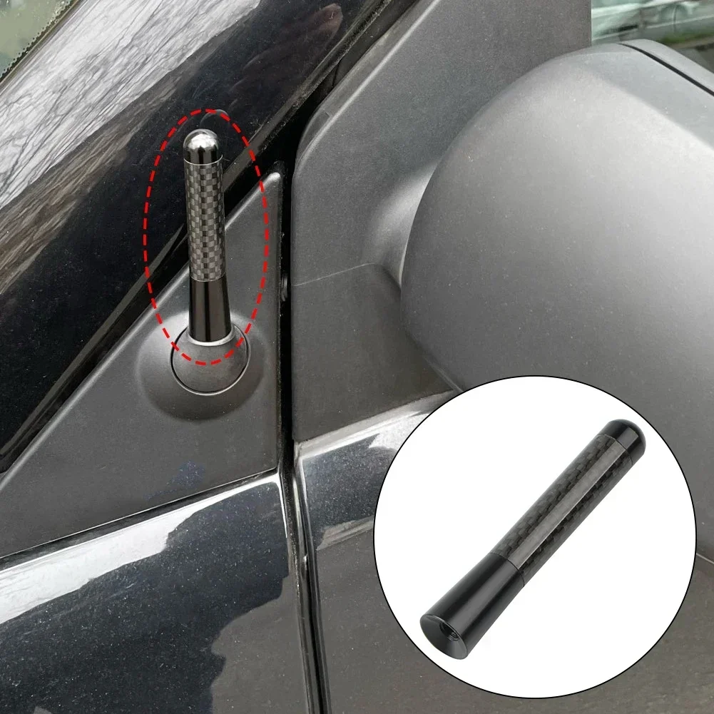3.5/8/12cm car antenna Carbon Fiber Radio Aerial Antenna Radio FM/AM Metal Receiving Antennas Short Stubby Mast