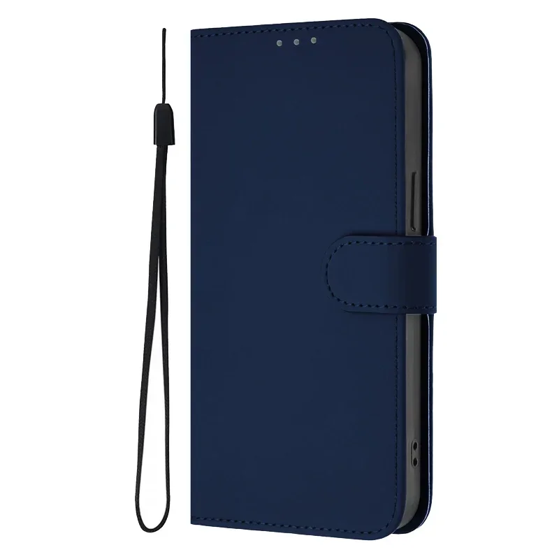 Leather Flip Wallet Case with Magnetic Closure and Card Holder