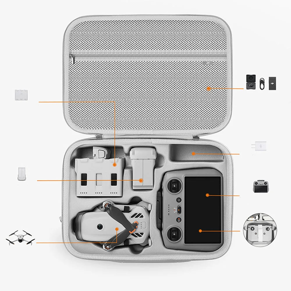DJI Lito 1/X1 케이스용 오리지널 듀얼 지퍼 휴대용 운반 가방 라이크라 라이너가 있는 안티 크러시 충격 방지 스플래시 방지 PU