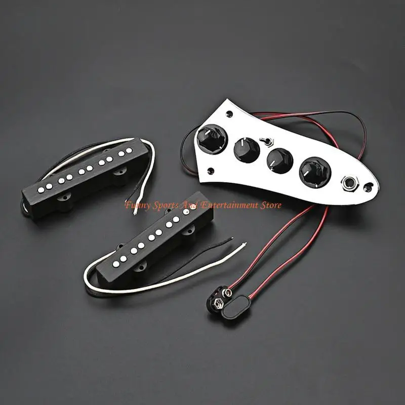 C4DE Bass-Kontrollplatte und 5-Saiter-Bass-Tonabnehmer-Brücken-Set für JB-Bass-Ersatz – Detail 8