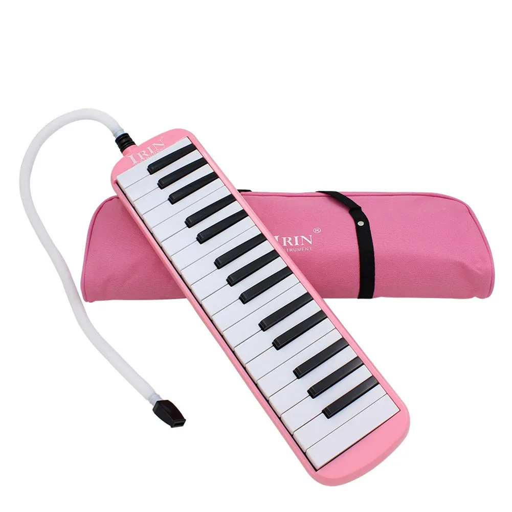 

32 Key Piano Style Melodica with Deluxe Carrying Case Organ Accordion Mouth Piece Blow Key Board Instrument for Students