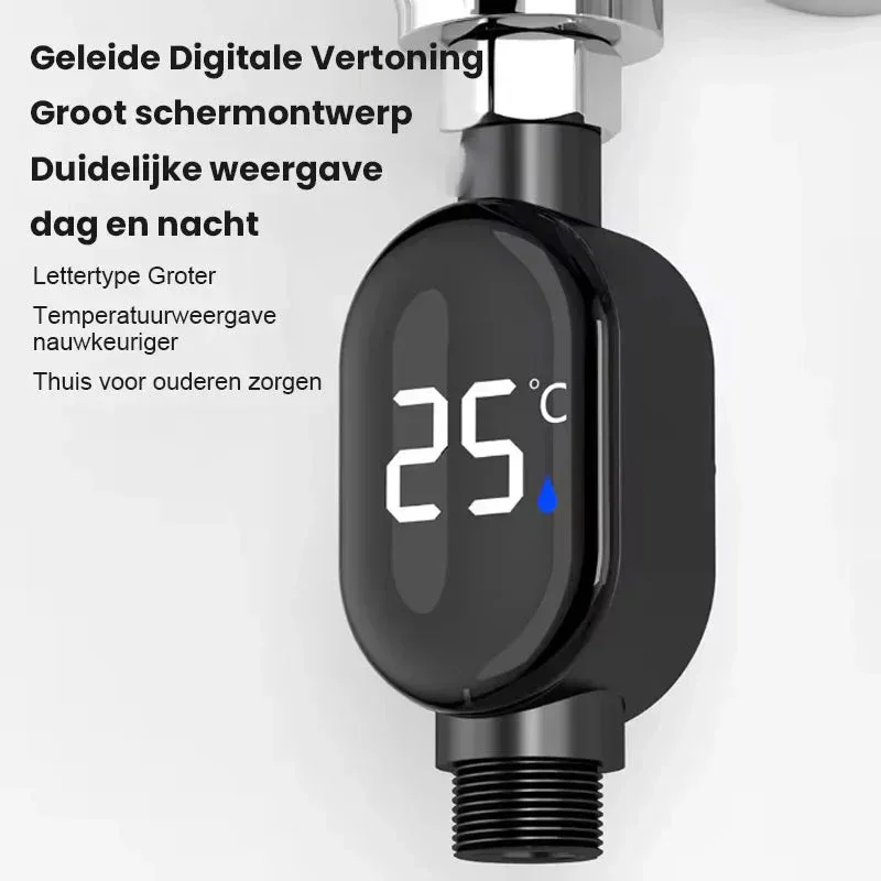 Home Water Shower Thermometer with Led Display 0℃~99℃ Water Accurate Temperature Measurement Waterproof Smart Meter Bathroom