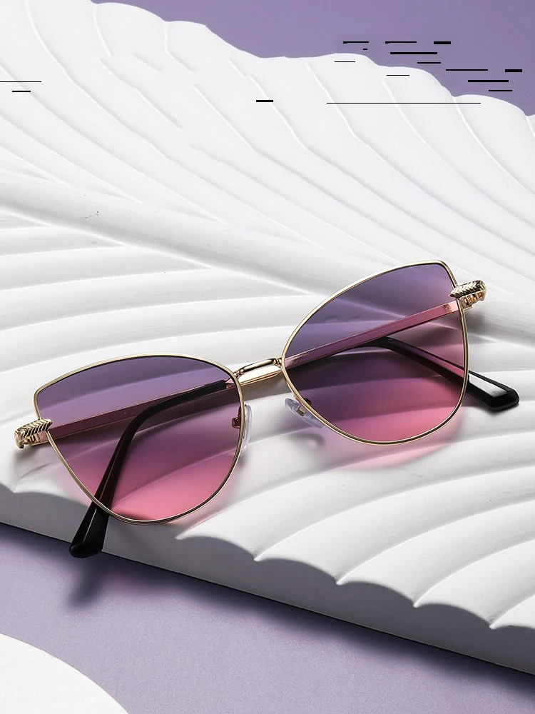 1/2/3Pcs Cross-Border Metal Small Frame women sunglasses Female European and American 8390