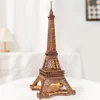 Robotime Rolife Night of the Eiffel Tower 3D Wooden Puzzle for Teens Adult Miniature Views of Famous Buildings Toys Decoration 5