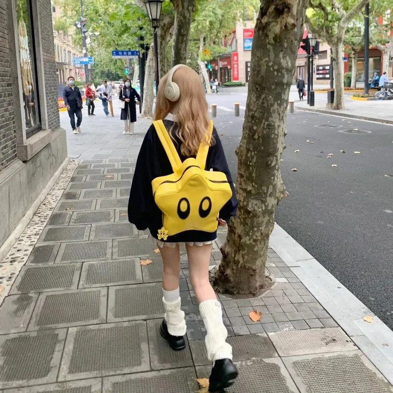Girls Fashion Casual Kawaii Backpack Book Bag Cute Star Student Bags Schoolbag Kids Travel Backpacks For