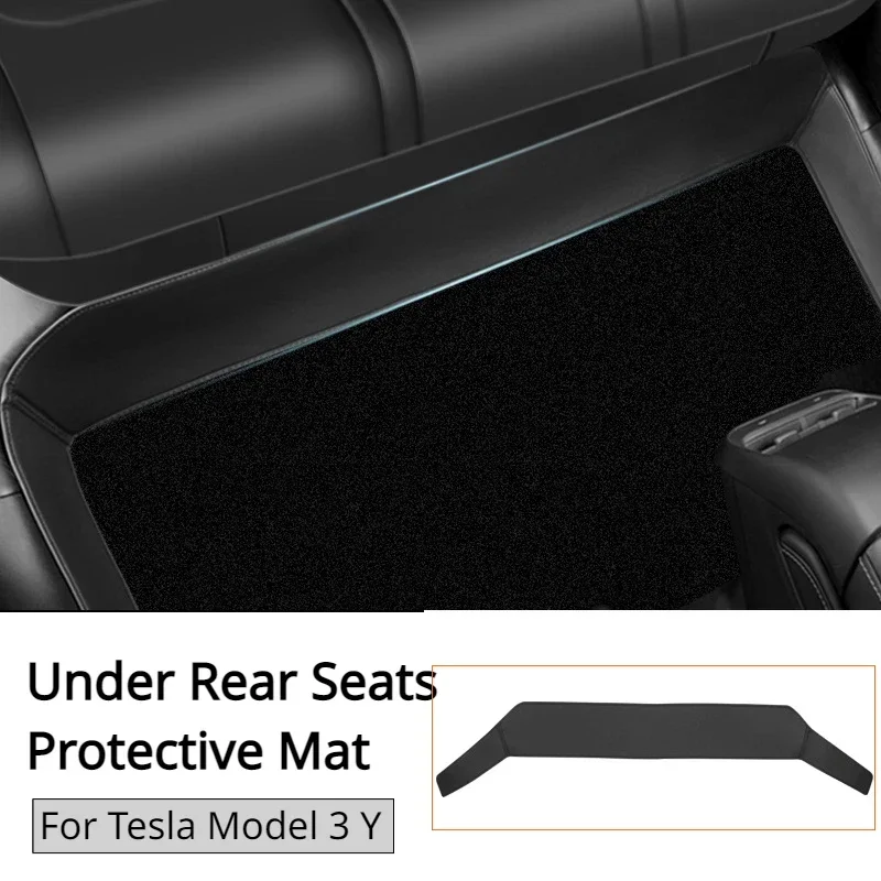 

Rear Seat Lower Protective Mat for Tesla Model 3 Y Leather Full Surround Cushion Protector Anti-Dirty Kick Pad Car Accessories