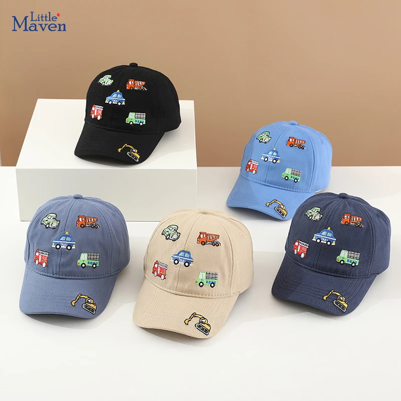Baseball Cap Children's Sports Hats School Baby Boys Summer Embroidered Vehicles Outdoor Kids Caps For 2-8Years Adjustable