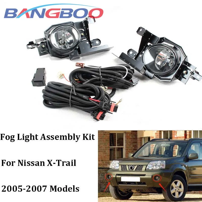 

Full Set Halogen 12V 55W Car Fog Light For Nissan X-Trail 2005-2007 Front Bumper Fog Lamp With Switch Wiring Harness