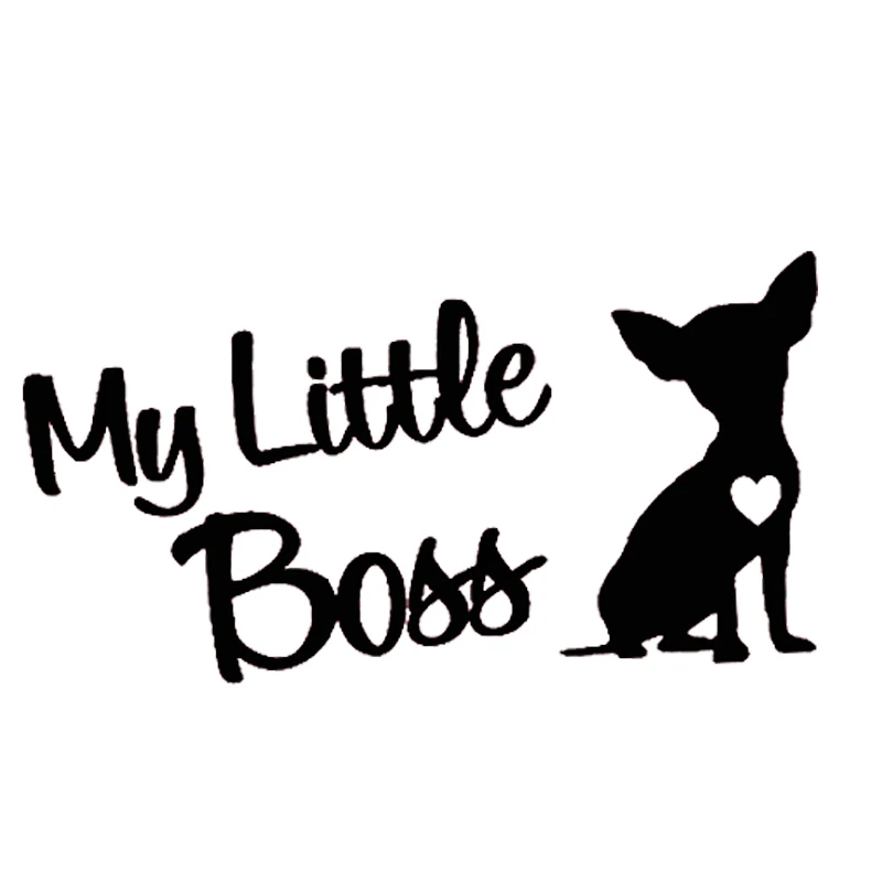Adesivo Per Auto My Little Boss Chihuahua Dog Per Camion Van Laptop Automobili Accessori Esterni Decalcomania Impermeabile In Vinile 19Cm * 10Cm