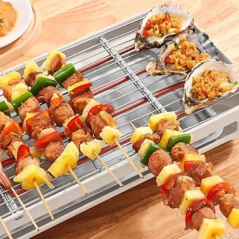 household non-stick grill pan Electric barbecue grill Korean smokeless barbecue machine indoor iron plate barbecue meat function 6