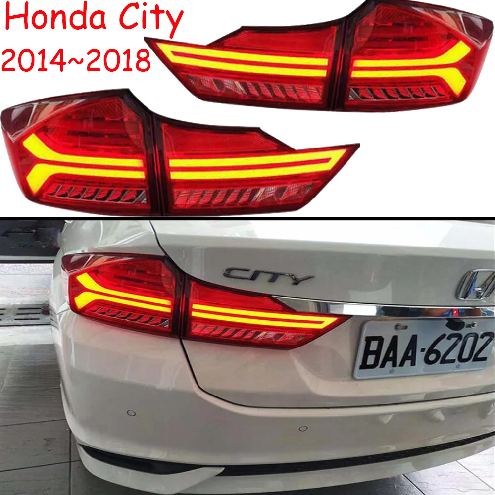

Задний фонарь автомобильного бампера для Honda City, задсветильник 2014 ~, автомобильные аксессуары, светодиодный задний фонарь для фотоосвещения, 1 комплект