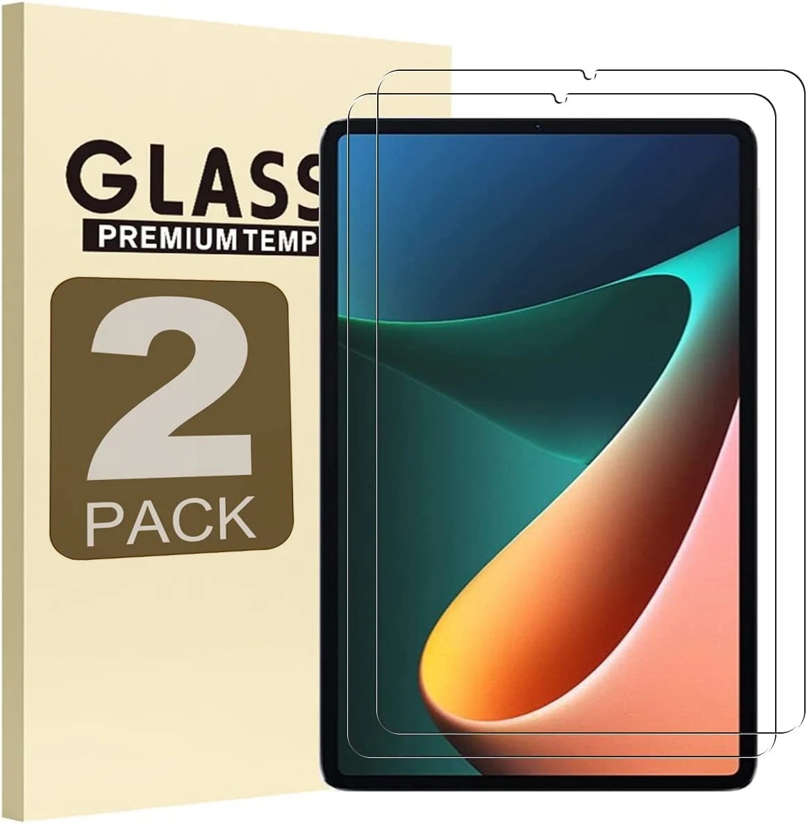 2pcs Screen Protector Tempered Glass For Xiaomi Pad 5 Pro 11'' 2021 pad5 5pro 11 inch HD Clear Anti Scratch Tablet Film 9h tempered glass tablet screen protector for xiaomi pad 5 pro 2022 11 inch explosion proof bubble free hd clear protective film