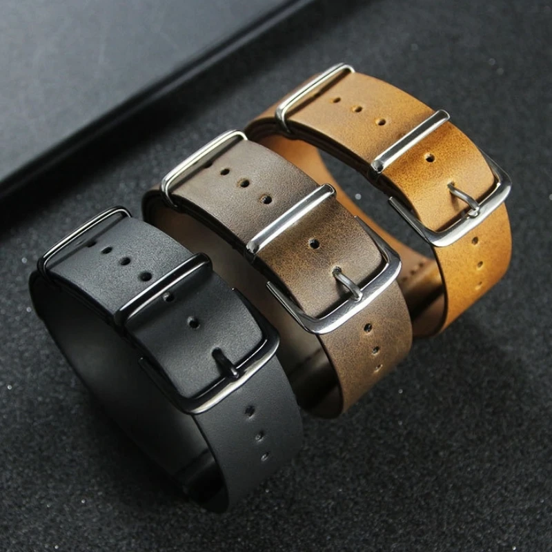 Elegant Leather Watch Band - PU Nato Strap Accessory Bracelet