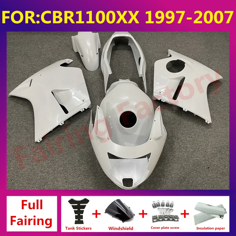 

For CBR1100XX CBR1100 xx Blackbird CBR 1100 1996 - 2007 NEW ABS Motorcycle Full Fairing Kit Bodywork fairings kit zxmt set white