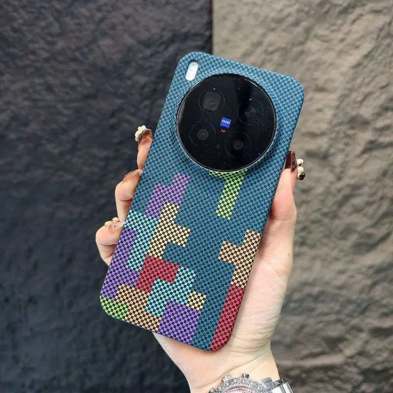 Fashion Painted Carbon Fiber Textured Shockproof Case - Skin Friendly Cover