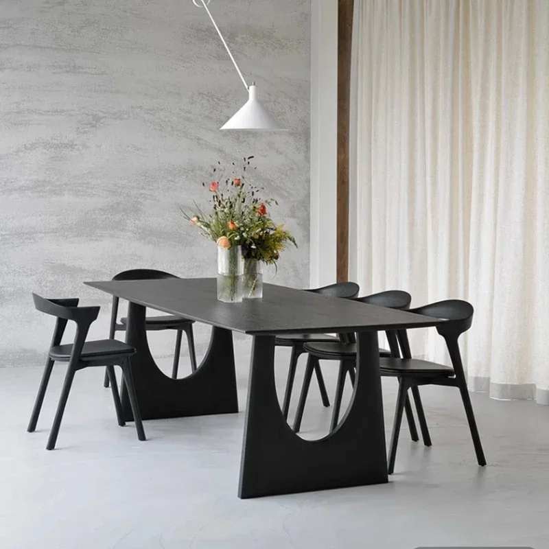 

Nordic modern simple solid wood table red oak table rectangular log table designer desk desk