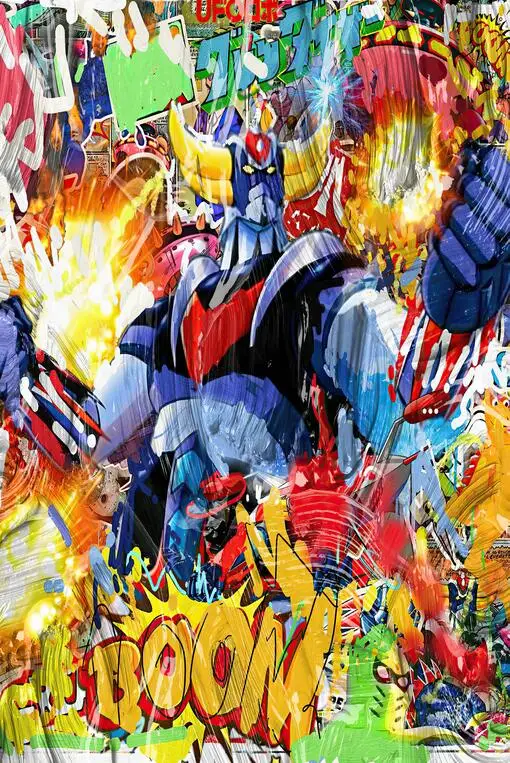 Poster / Affiche Toile Coton Goldorak (Grendizer) 1976 - Collection Figurines UFO Robot - Neuf