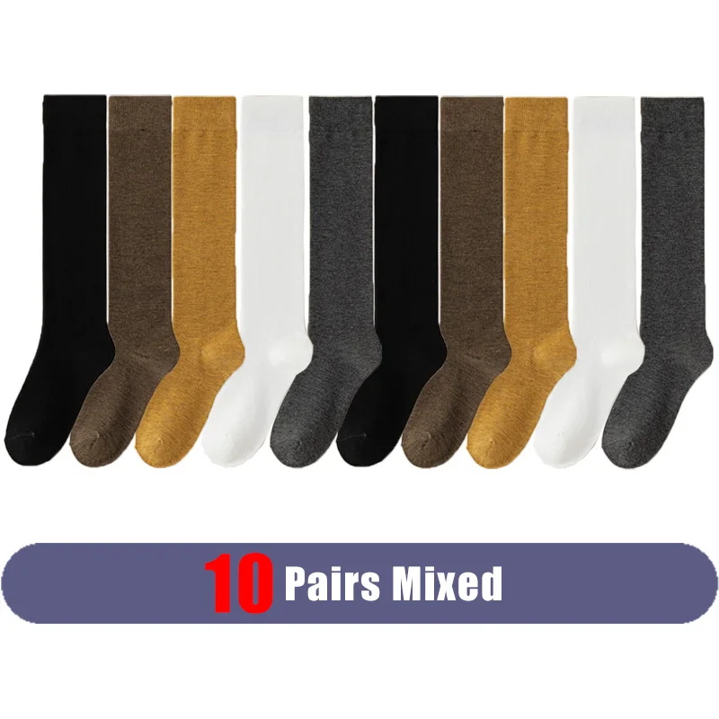 Women's Thigh-High Organic Cotton Socks - Solid Color Fashion Warmers