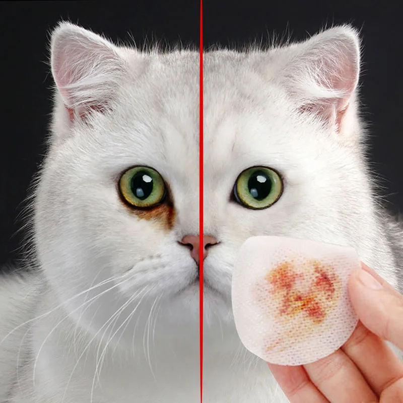 150Pcs Portable Pet Wipes Grooming Eyes Tear Stain Remover Clean Wet Paper Cat Dog Eye Wet Wipes Hygienic Grooming Pet