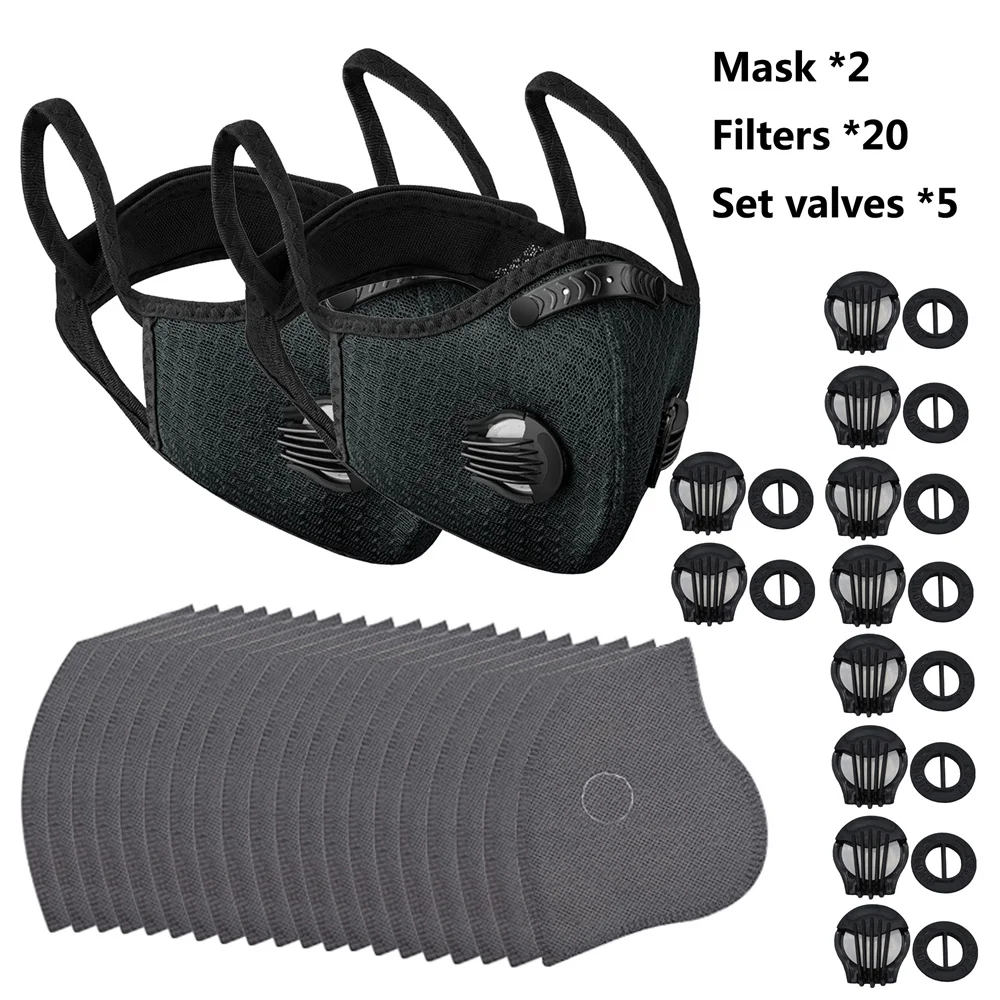 Outdoor Sports Anti-Pollution Reusable Cycling Face Mask Set