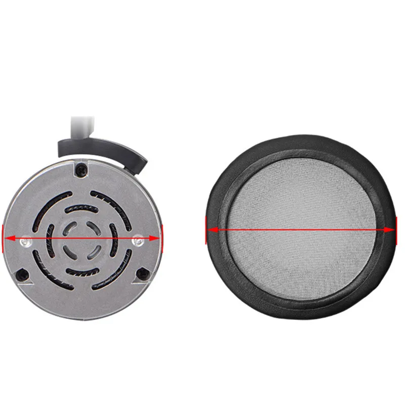 2pcs Earpad Velvet 60 65 70 75 80 85 90 95 100 105 110MM 헤드폰 이어 패드 헤드셋 폼 쿠션 귀마개 블랙 그레이