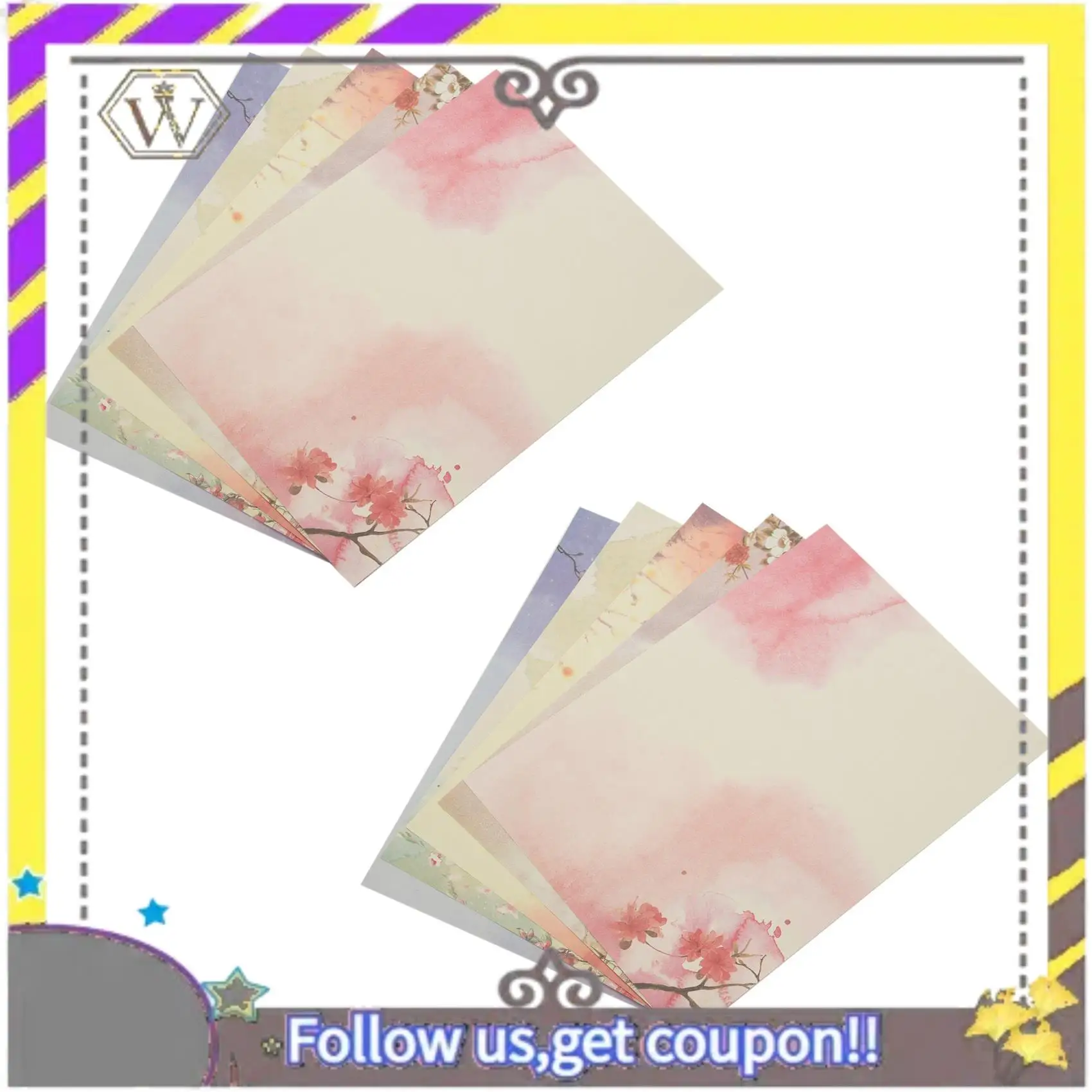 AU33-96PCS 필기용 문구 용지, 편지지 세트