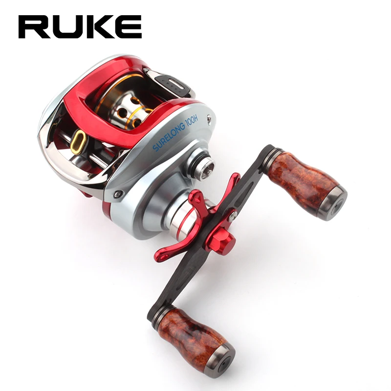 Ruke Fishing Spinning And Water-drop Fishing Reel Handle Accessory Red Sandalwood Material  For S/D  For Knob DIY High Quality