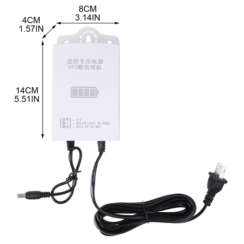 Description Picture 2 of item12V-2A Uninterruptible Power Supply for WiFi, Router, Modem, Security Camera Mini UPS Battery Backup Surge Protector