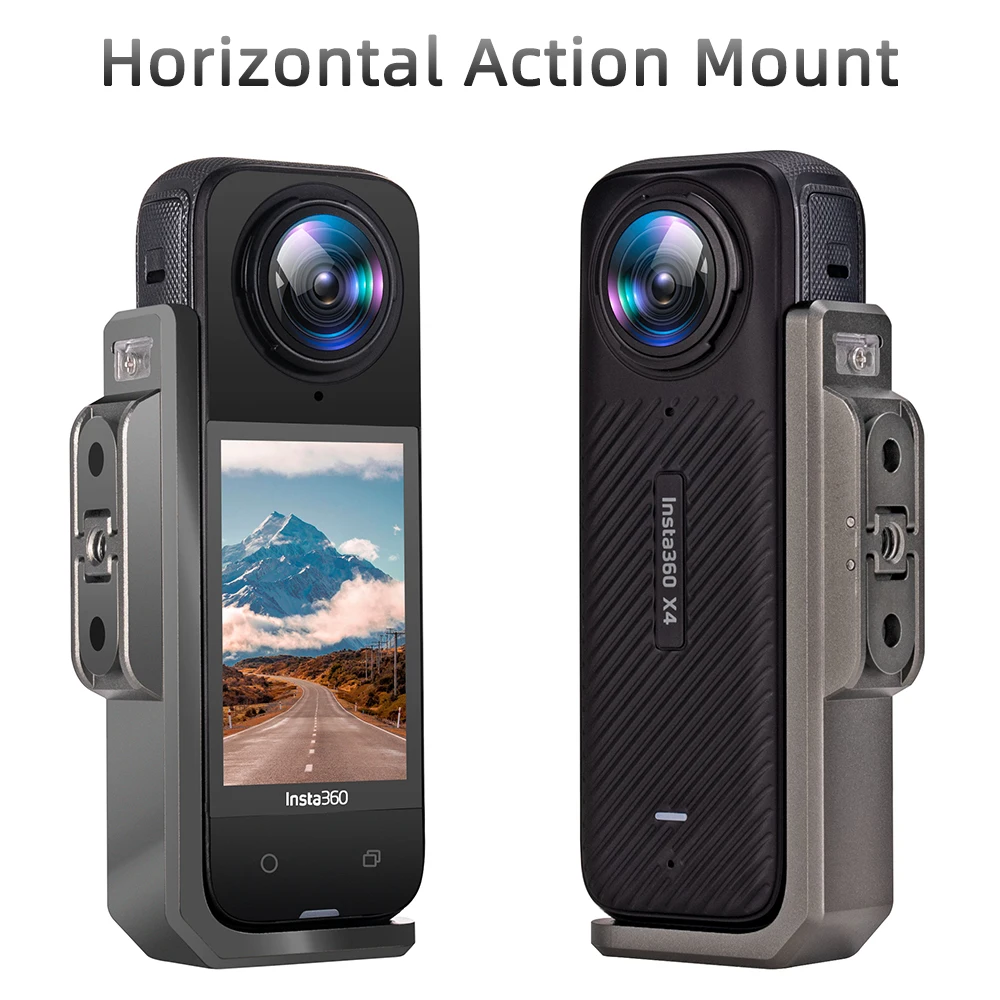 

Horizontal Action Mount for Insta360 X4 90 Degree Aluminum Vertical Frame Adapter Elbow Adapter for Insta 360 X4 Accessories