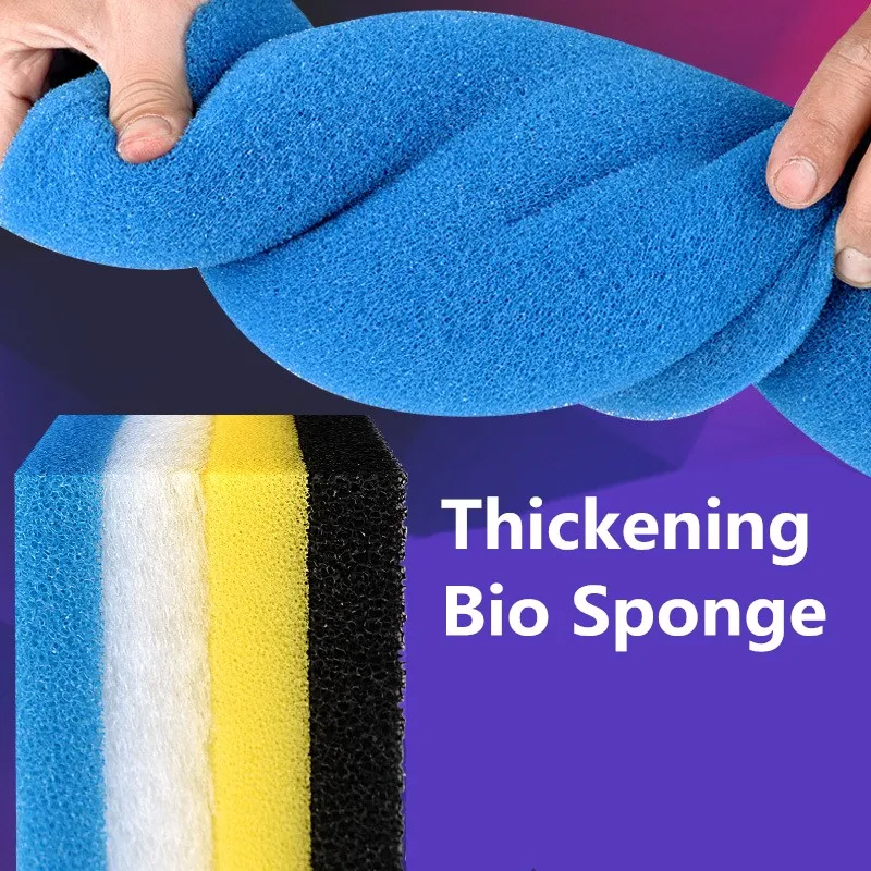 AquariumSpongeFilterFishTankBiochemicalFilterSpongePadSkimmer