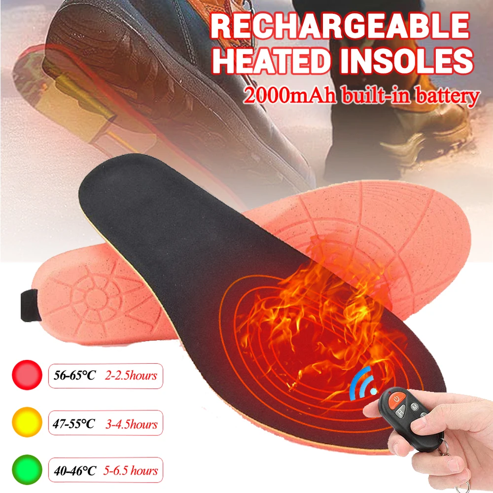 

Heated Insoles Wireless Waterproof Warmer Winter Foot Warmer Outdoor Fishing Camping Mountaineering Men and Women