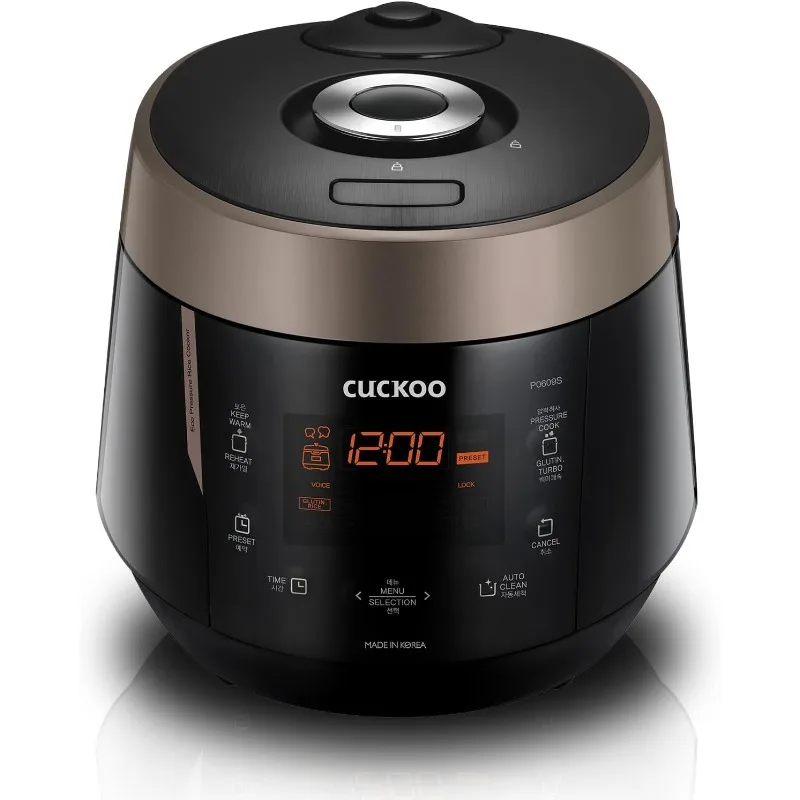 

Cuckoo CRP-P1009SB | Скороварка для риса | 12 вариантов меню: quinoa, овсянка, GABA/коричневый рис и т. д., черный/медный