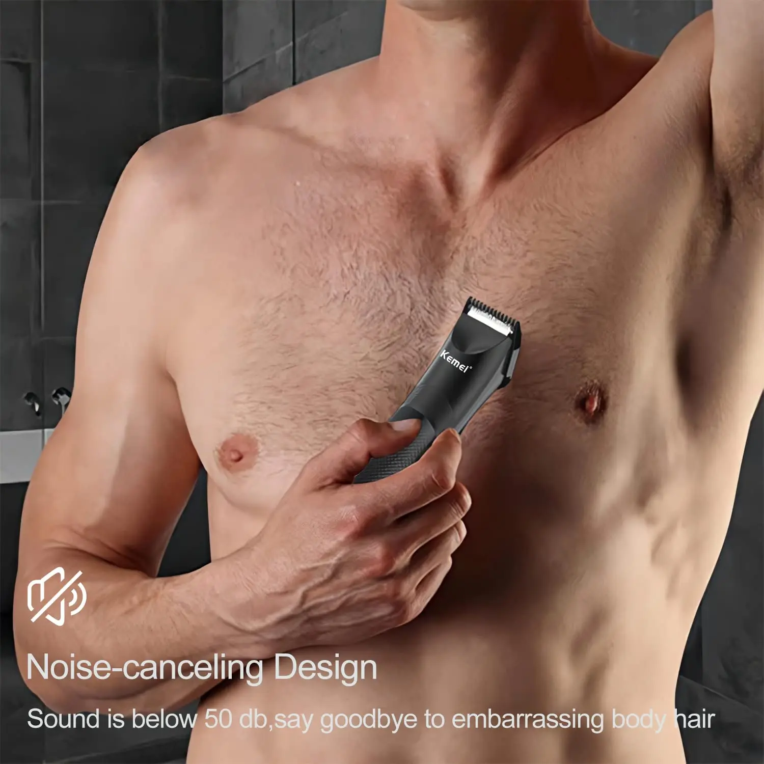 Kemei KM-1838 Usb Base Washable Men Shaver Groin Beard Trimmer Haircutting Multifunction Electric Hair Cutting Machine 6