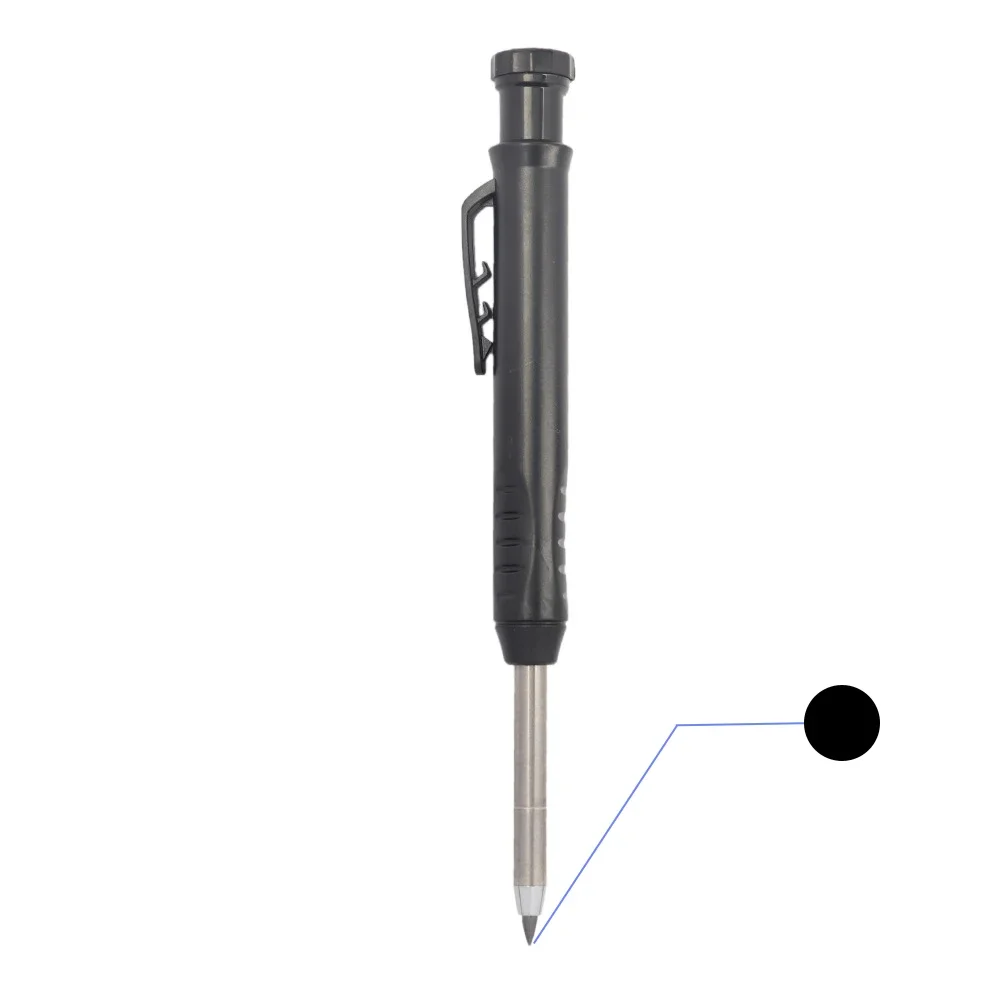 Solid Carpenter Mechanical Pencil with Built-in Sharpener for Woodworking and Construction