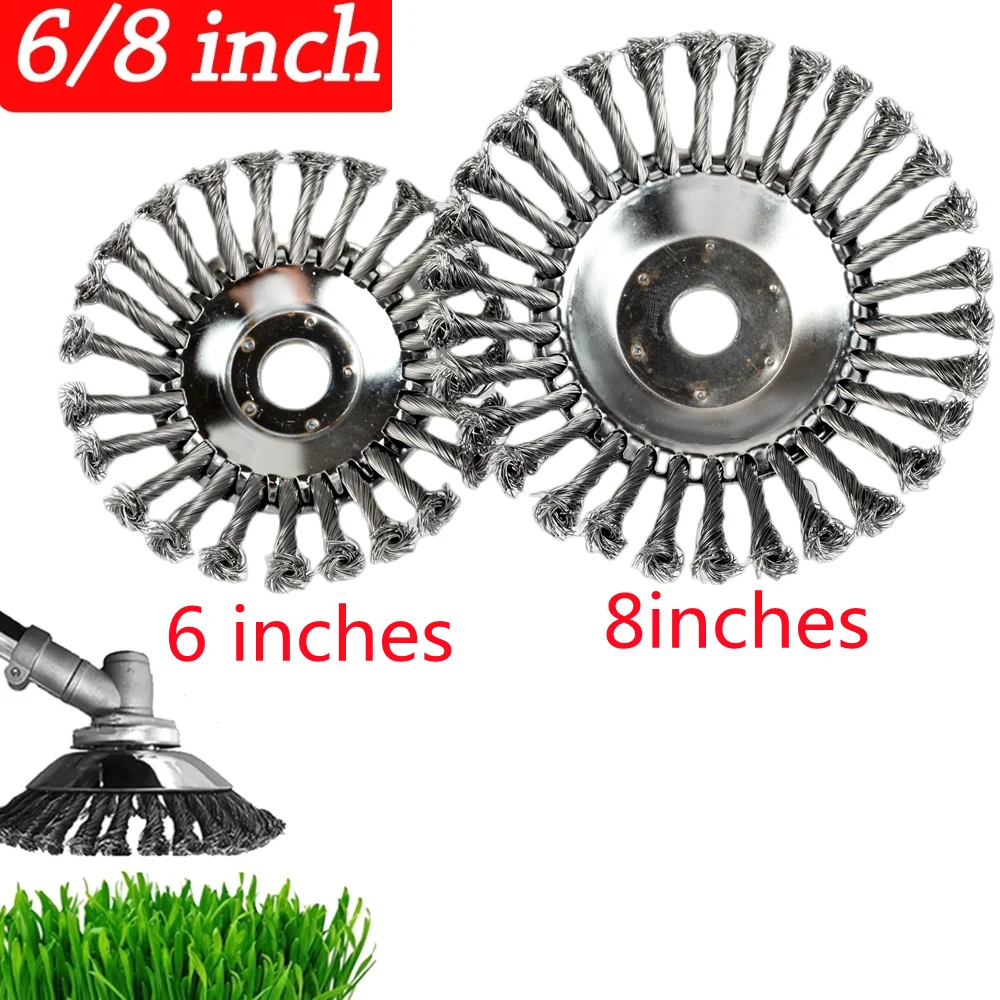 Стальная головка Desbrozadora для стрижки травы, 6/8 дюйма, щетка для обрезки травы, электроинструмент для сада