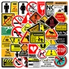 10/30/50PCS Warning Stickers Danger Banning Skateboard Fridge Guitar Laptop Motorcycle Travel Classic Toy Cool Decals Sticker 2
