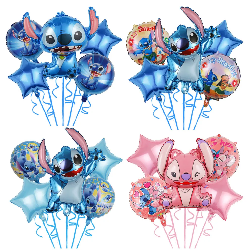 Cartoon Disney Lilo&Stitch Theme Party Foil Balloon Set Baby Shower Boys and Girls Birthday Party Decoration Children's Toy Gift