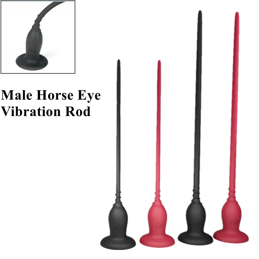 Male Masturbator Urethral Sounding Vibrator Penis Plug Urethra Dilator Horse Eye Stimulation Sex Toys Man Gay Prostate Massager