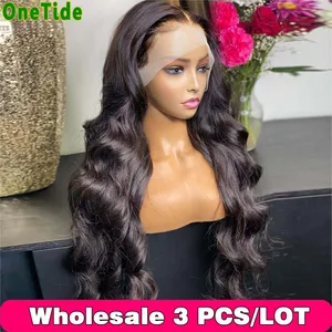 Wholesale HD Transparent 13x4  Body Wave Lace Front Wig Pre Plucked 13x4 Lace Frontal Wig Human Hair Wigs For Women Human Hair