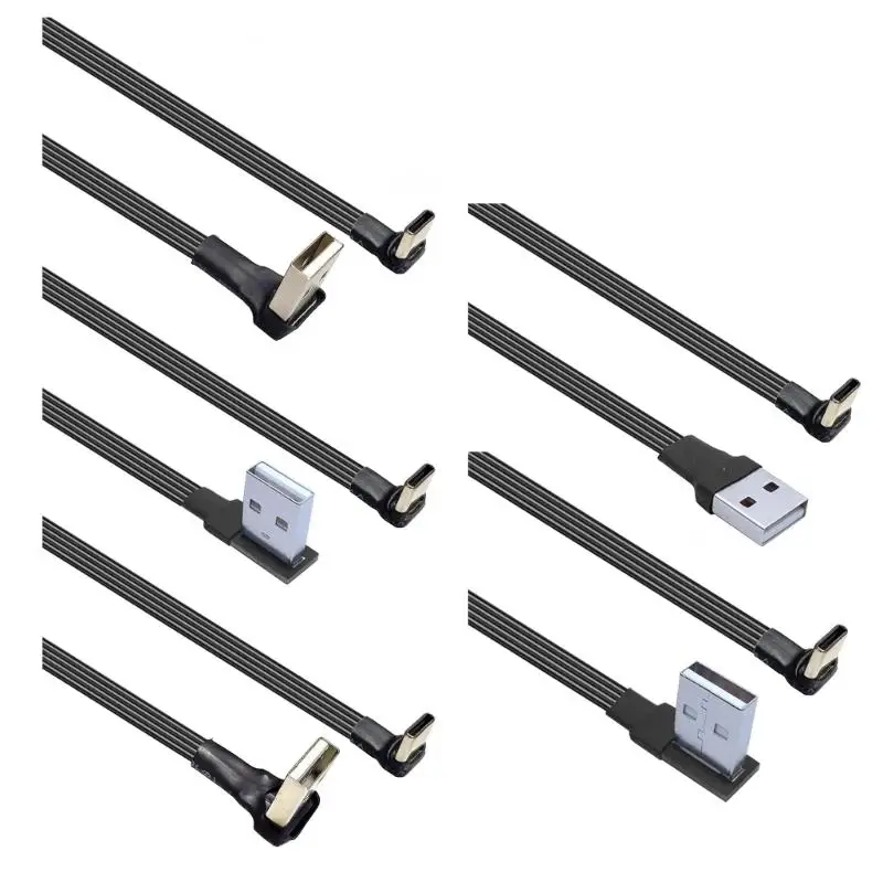 R53C 480 Mbit / s Typ C bis USB 90 Grad nach oben und unten links und rechter Datenladungskabel – Detail 1