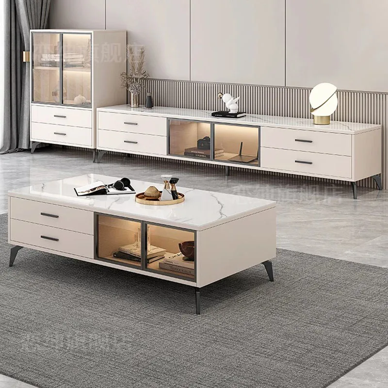 Porta Tv Bianco Con Camino Tavolini Portaoggetti 75 Pollici Mobile Tv Soggiorno Lusso Moderno Mueble Tv Colgante Mobili Per La Casa
