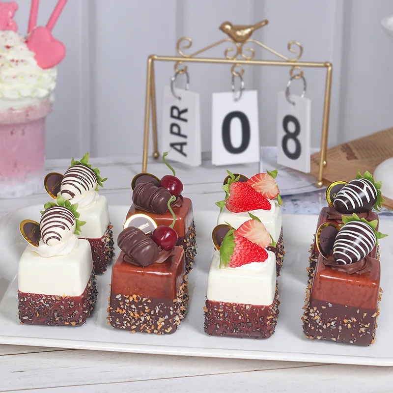 1PC Artificial Fruit Cake Biscuit Fake Food Decoration Photography Pro Food Simulation Cake Model Tea Table Decoration food model food photography props