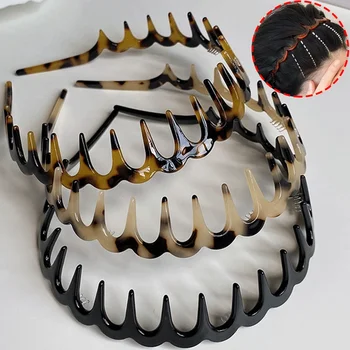 Fashion Wave Headbands for Women Solid Color Toothed Non-slip Hair Bands Girl Face Wash Sports Hairbands Hair Accessories 1