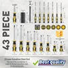 43pcs Magnetic Screwdriver Set With Slotted, Phillips, Hex, And Precision Bits, Chrome Vanadium Steel, With Demagnetizer Tool 5