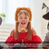 Children's Performance Lion Headband Set Plush Bow Tie Halloween Costumes Accessories Animal Tails Fabric Cosplay Ears Newborn 2